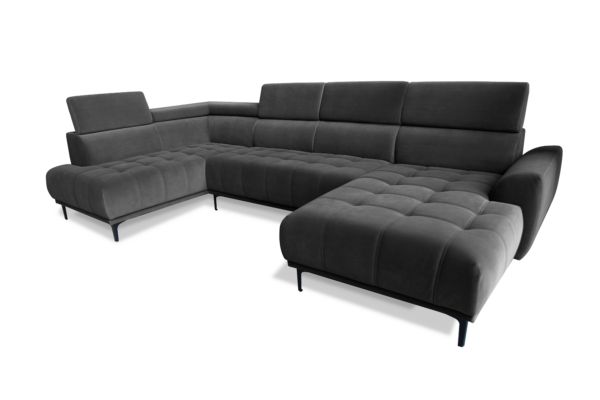 Narożnik CANCUN ze sprężyną falistą + regulowane zagłówki