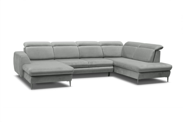 Narożnik DAKOTA z regulowanymi zagłówkami + x2 pojemniki na pościel