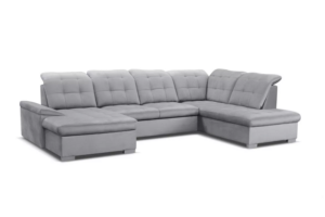 Narożnik ELIOT U regulowane zagłówki + GRATIS pufa