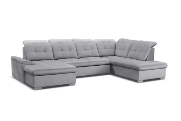 Narożnik ELIOT U regulowane zagłówki + GRATIS pufa