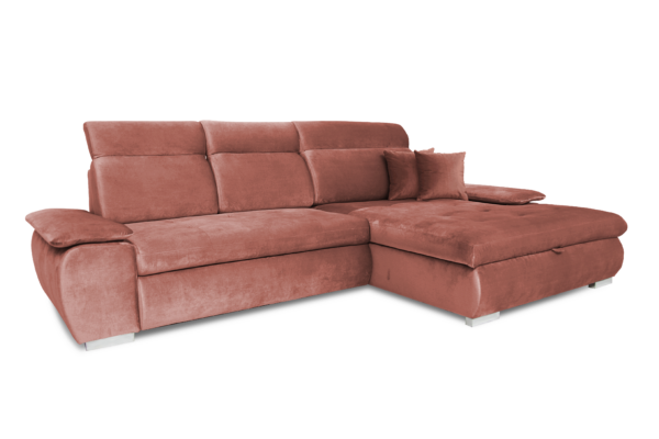 Narożnik TIFFI regulowany zagłówek + funkcja spania